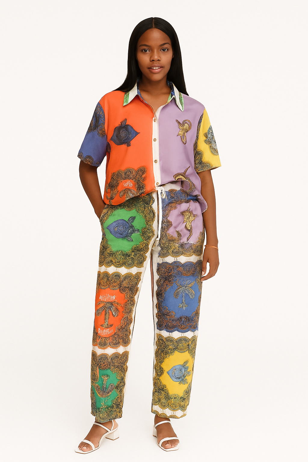 Printed Set Of Shirt & Trouser