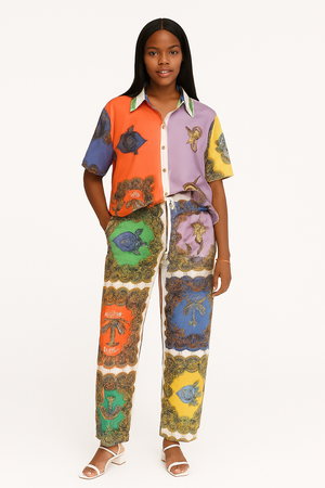 Printed Set Of Shirt & Trouser