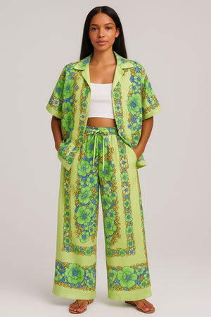 Floral Set of Shirt & Trouser