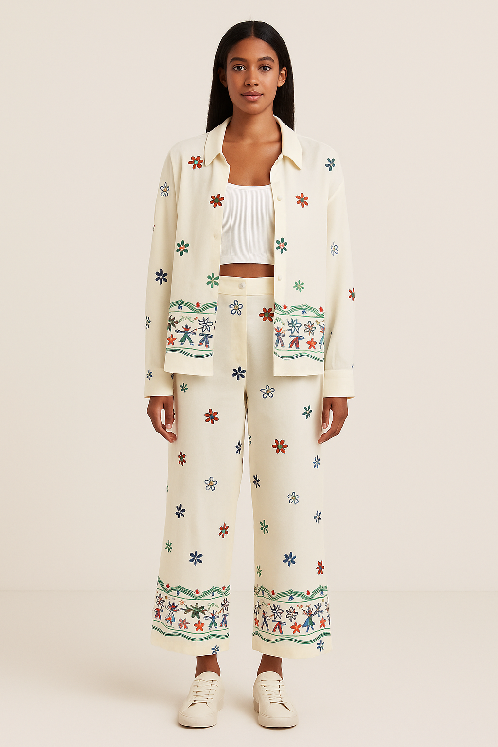 Floral Set of Shirt & Trouser