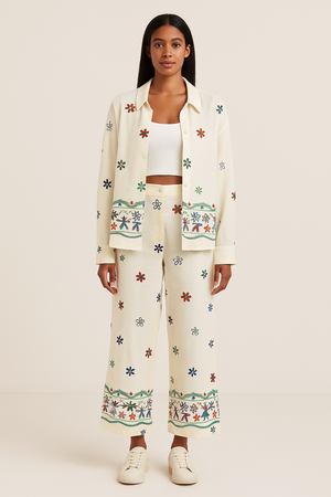Floral Set of Shirt & Trouser