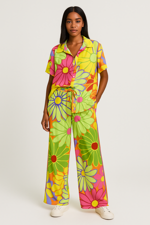 Floral Set of Shirt & Trouser
