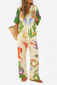 Printed Set Of Shirt & Trouser