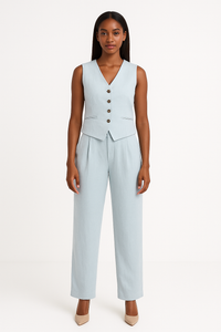 Linen Set of waistcoat & Trousers