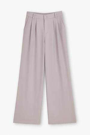 High Waist Trousers with Pleats