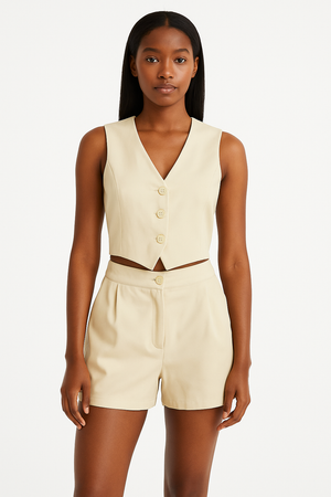Set of Cropped Waistcoat & Short