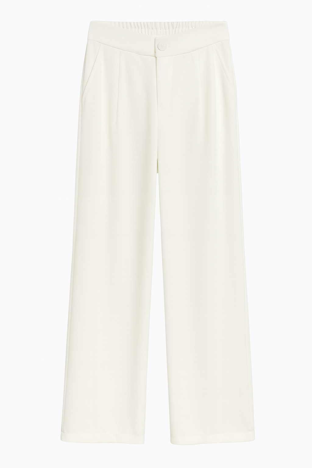 Straight fit Trousers with Elastic Waist