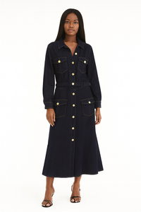 Denim Set Of Jacket & Skirt