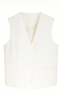 Linen Blend Tailored Waistcoat