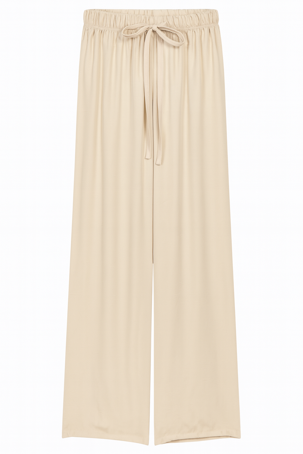 Satin Trousers With Elastic Waist