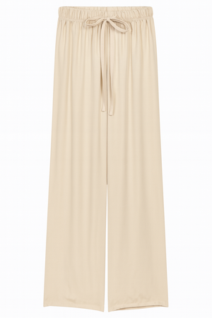 Satin Trousers With Elastic Waist