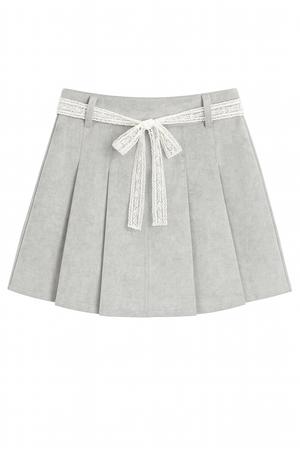 Denim Pleated Skirt