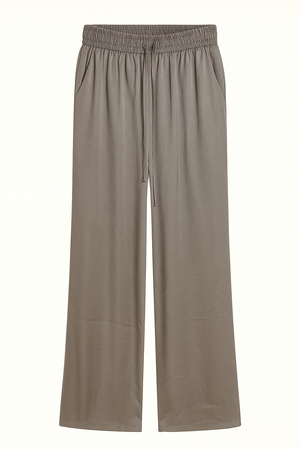 Satin Trousers With Elastic Waist