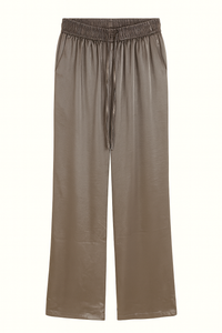 Satin Trousers With Elastic Waist