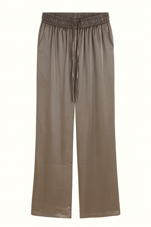 Satin Trousers With Elastic Waist