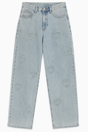 Jeans with Heart Design