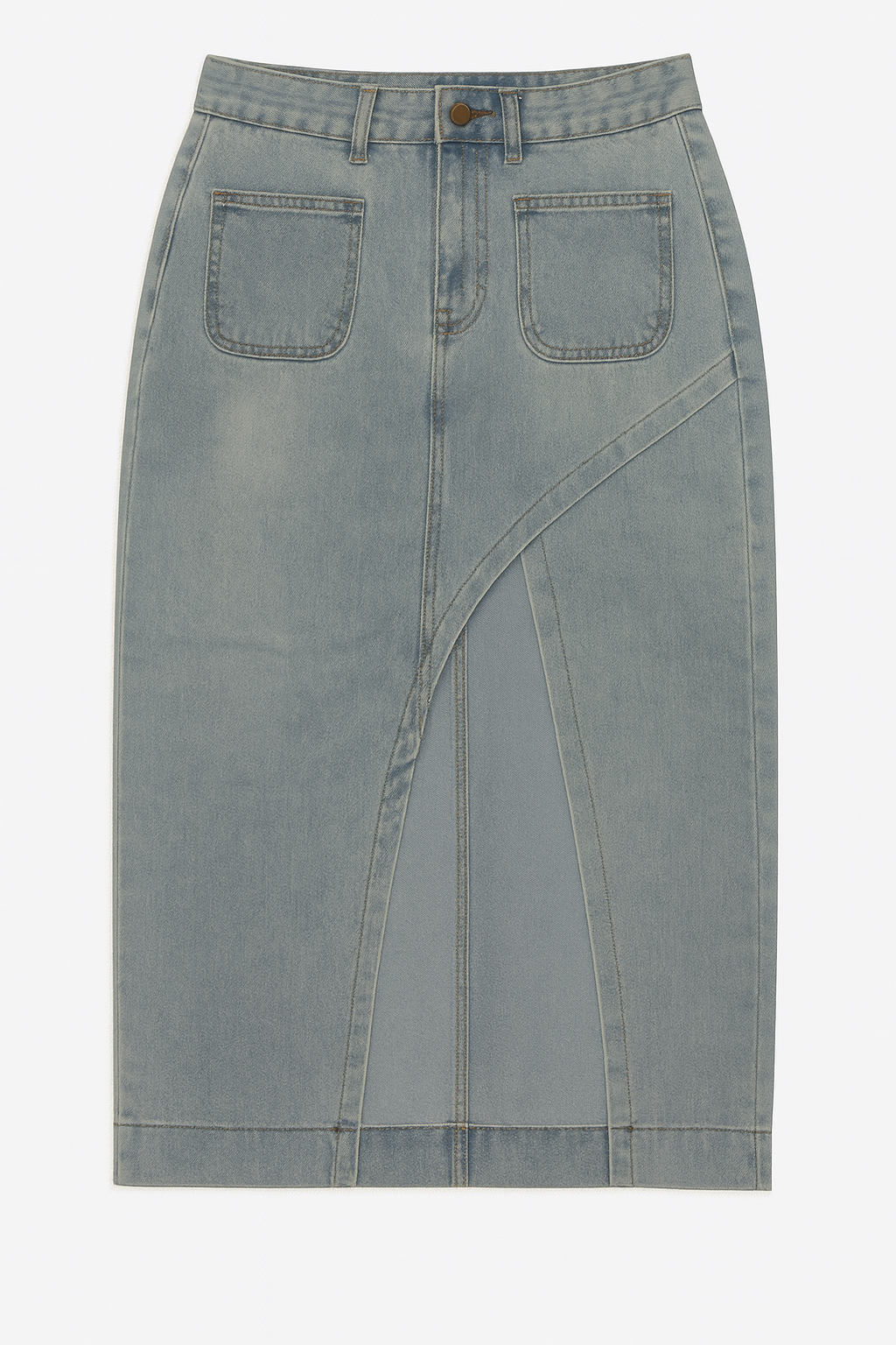 Midi Denim Skirt
