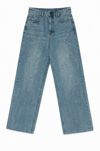 Relaxed Fit Jeans with Paint Splatter