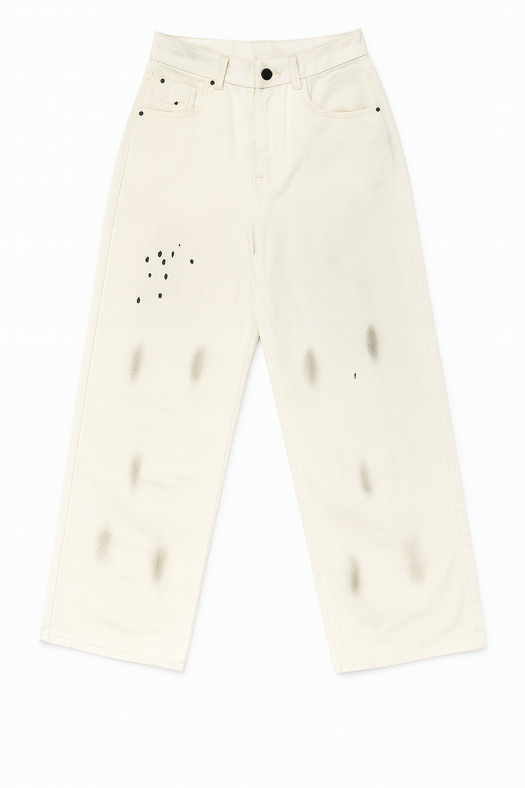 Relaxed Fit Jeans with Paint Splatter