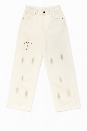 Relaxed Fit Jeans with Paint Splatter