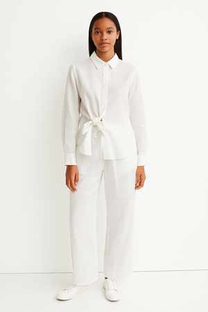Linen Set of Wrapped Shirt & Trouser