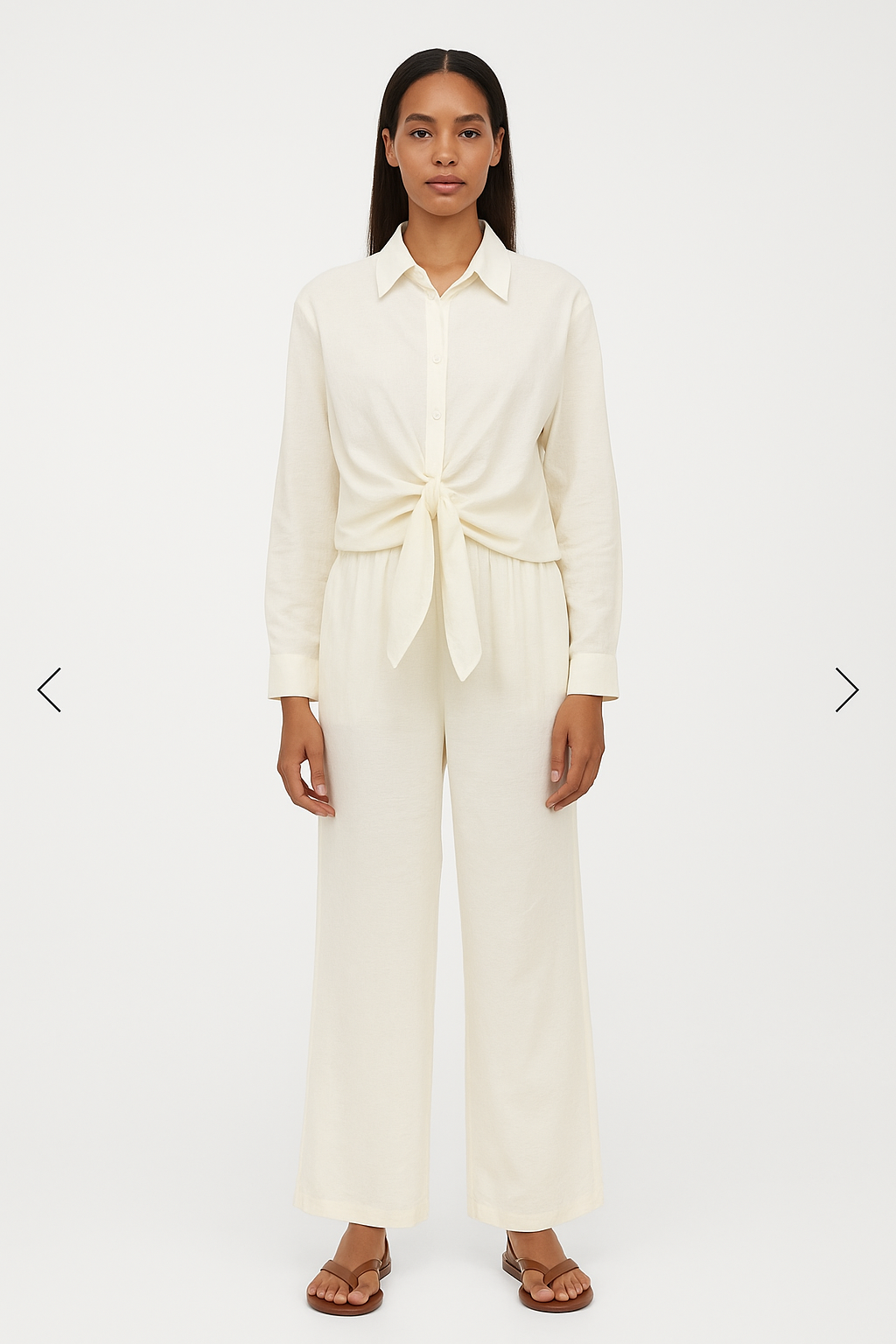 Linen Set of Wrapped Shirt & Trouser