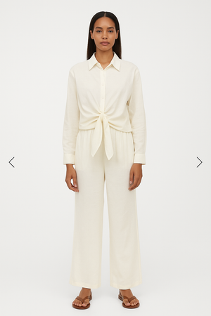 Linen Set of Wrapped Shirt & Trouser