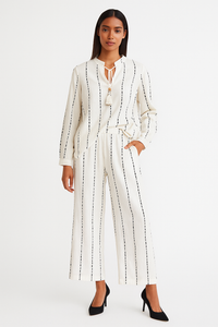 Stripped Set of Linen Shirt & Trouser