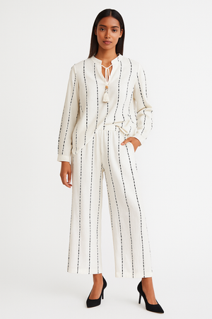 Stripped Set of Linen Shirt & Trouser