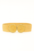 Double Buckle Raffia Belt
