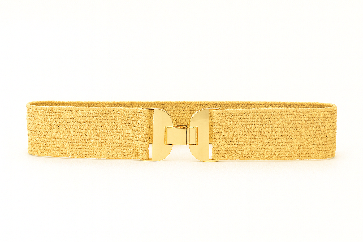 Square Buckle Raffia Belt