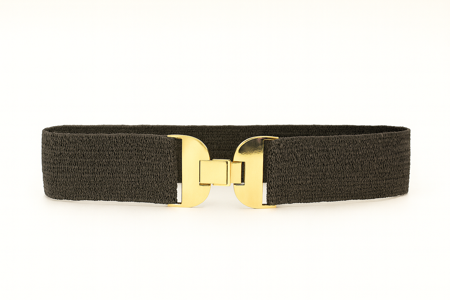 Square Buckle Raffia Belt
