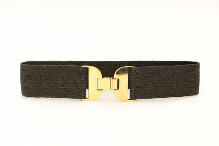 Square Buckle Raffia Belt