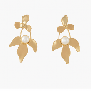 Golden Pearl Earrings