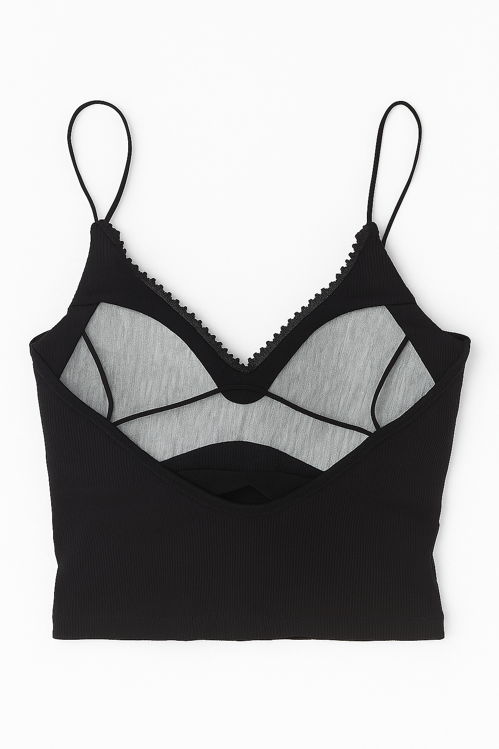 Ribbed Open Back Bra