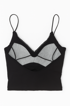 Ribbed Open Back Bra