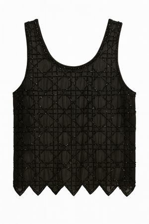 Bead Embroidered Crop Top