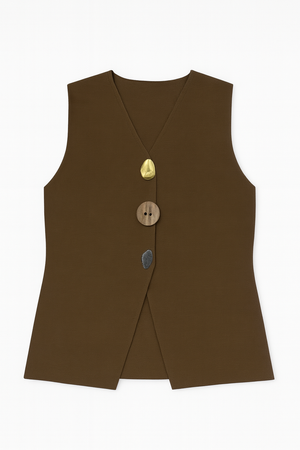 Knit Vintage Button Top