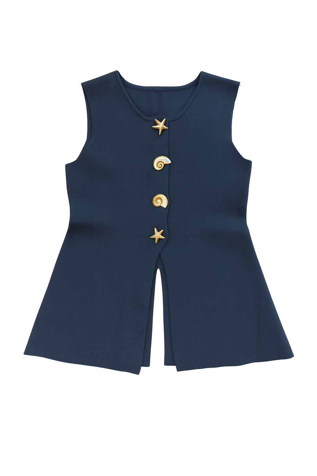 Knit Gold Button Top