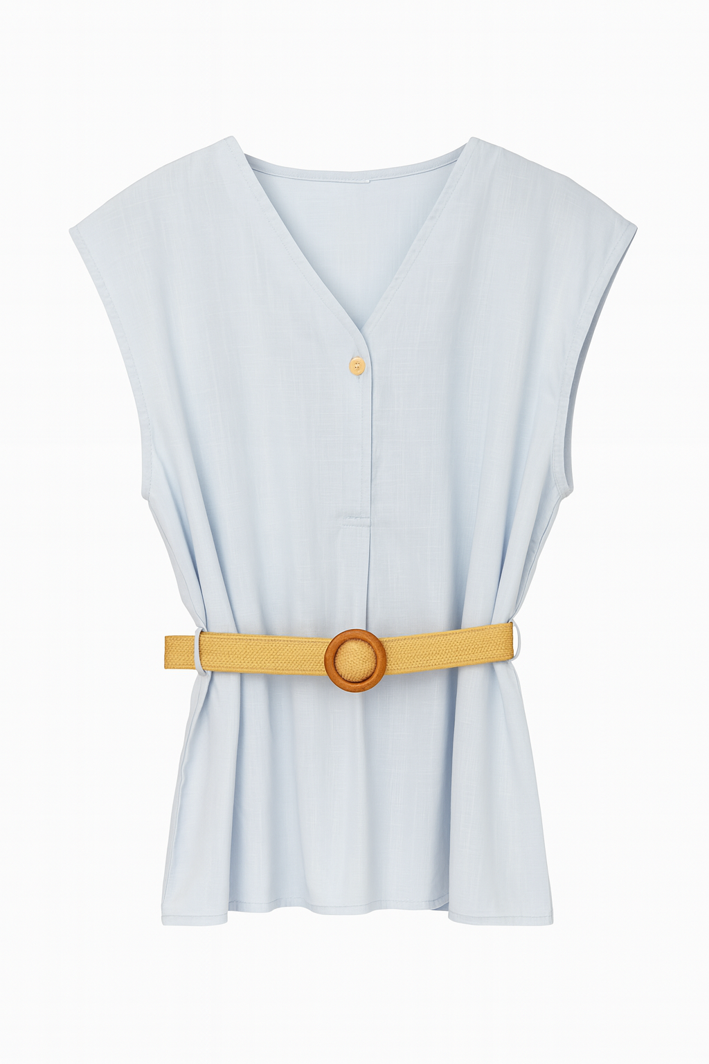 Linen Top With Belt