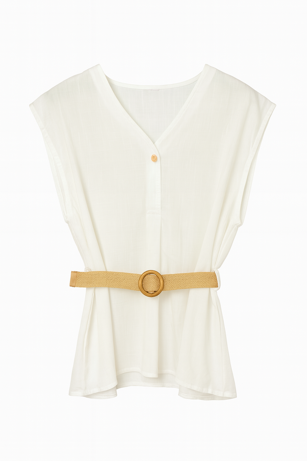 Linen Top With Belt