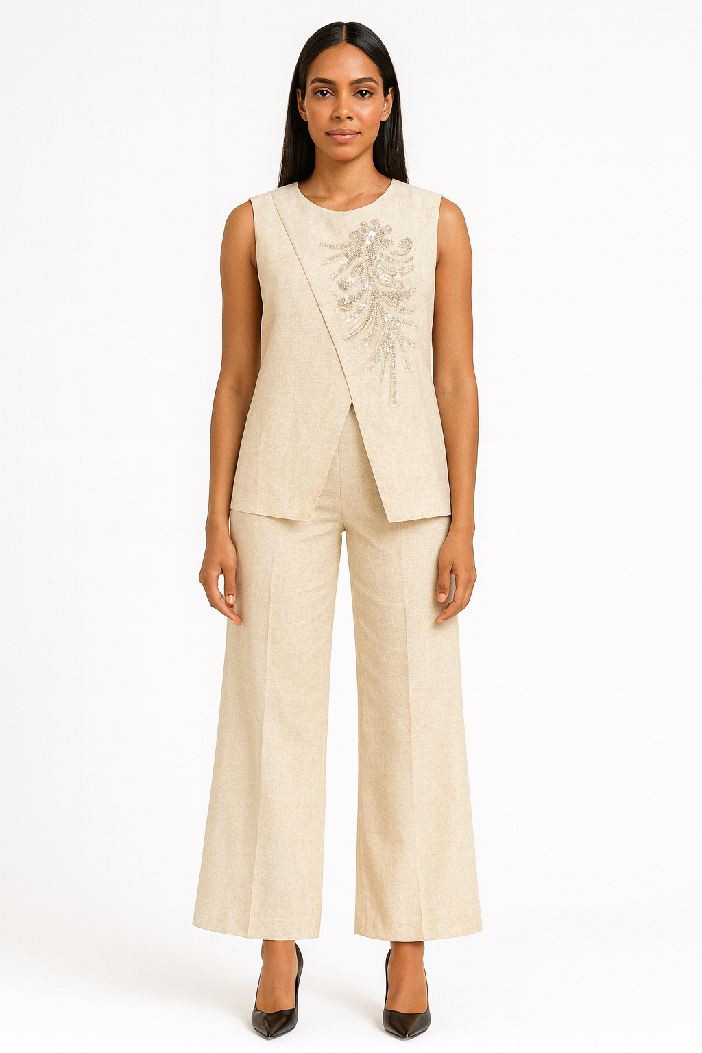 Linen Set of Top & Trouser