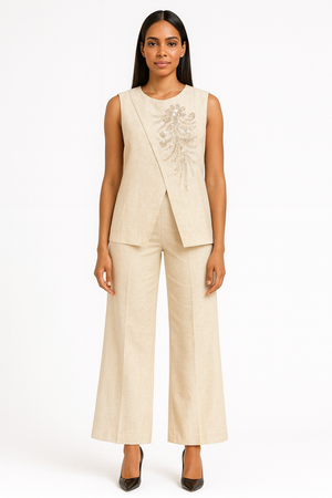 Linen Set of Top & Trouser