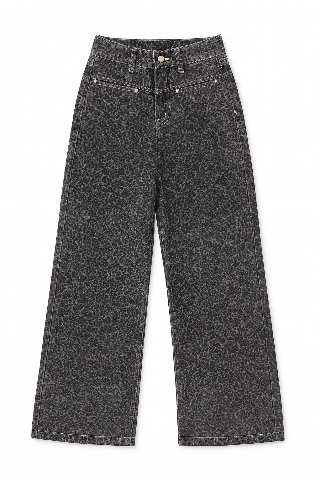 Flower Print Jeans