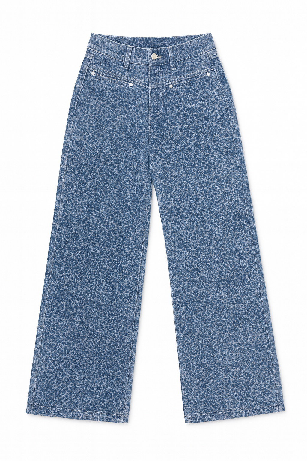 Flower Print Jeans