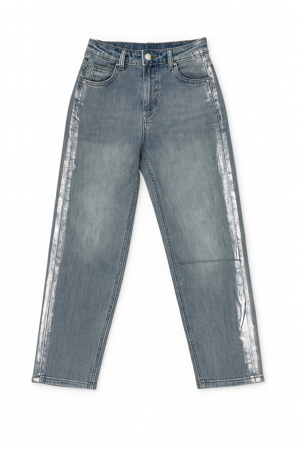 Metallic Mom Jeans