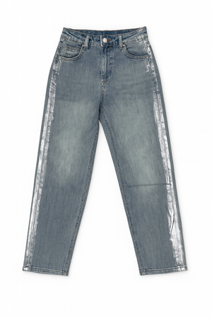 Metallic Mom Jeans