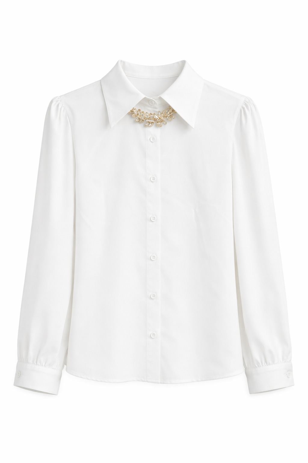 Silk Shirt with Rhinestones