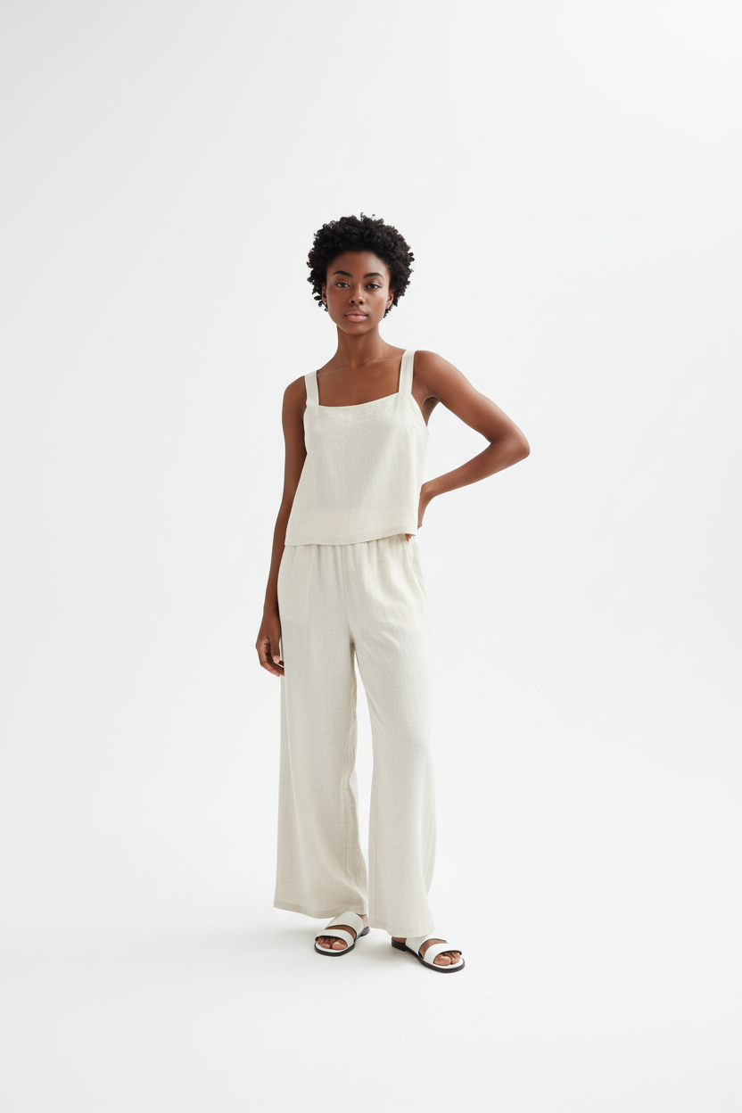 Linen Set of Top & Trouser