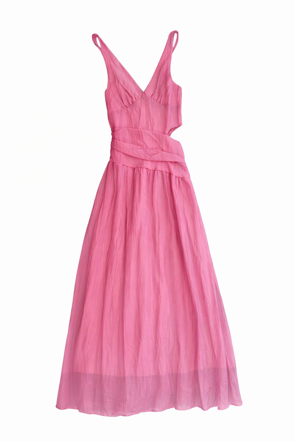 Linen Split Dress with Cut-Out